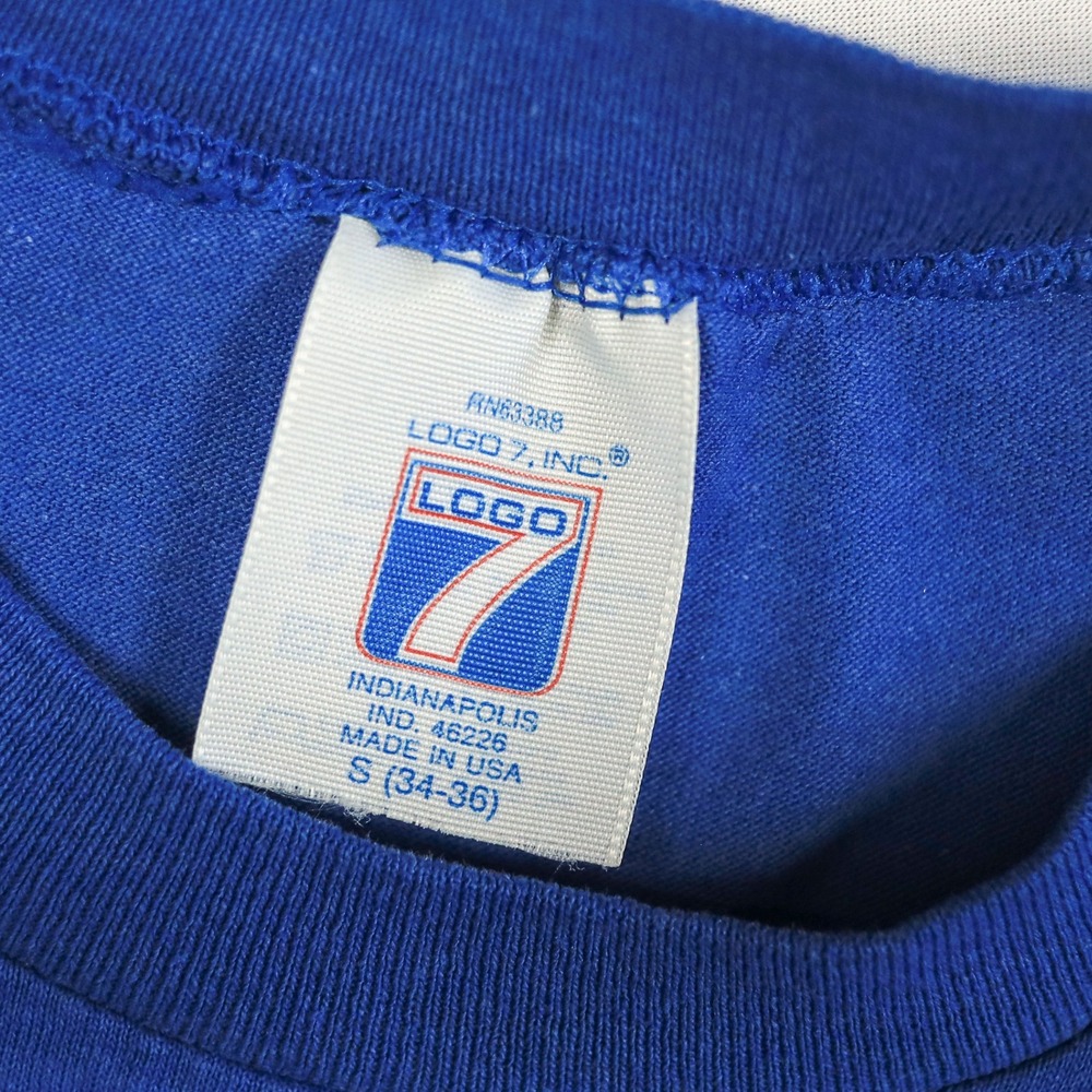 Vintage Logo 7 Chicago Cubs T Shirt Mens Small Blue 1989 NL East Champions MLB - Picture 6 of 11